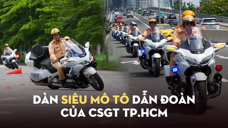 Cận cảnh dàn siêu mô tô dẫn đoàn bạc tỉ mỗi xe của CSGT TP.HCM