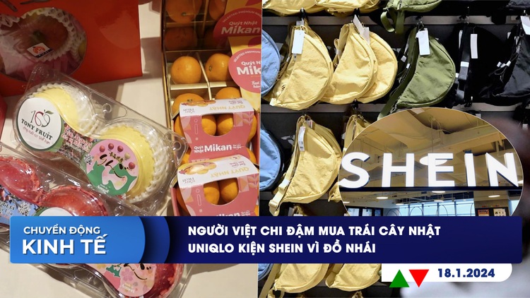 CHUYỂN ĐỘNG KINH TẾ ngày 18.1: Người Việt chi đậm mua trái cây Nhật | Uniqlo kiện Shein vì đồ nhái