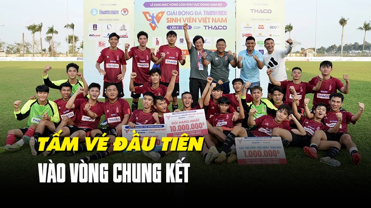 HLV nói gì về bàn quyết định đưa đội Trường ĐH Công nghệ Đồng Nai vào vòng chung kết TNSV Thaco Cup 2024?
