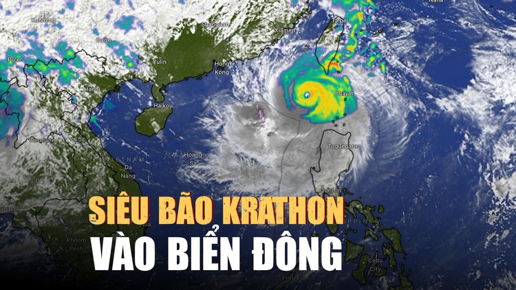 Siêu bão Krathon vào Biển Đông, thành bão số 5