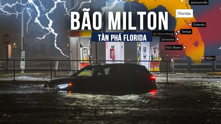 Siêu bão Milton rải vệt tàn phá dọc bang Florida