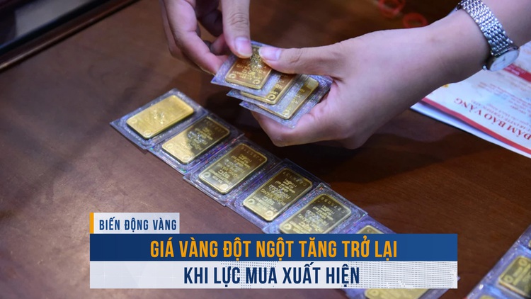 Biến động vàng ngày 2.10: Giá vàng đột ngột tăng trở lại khi lực mua xuất hiện