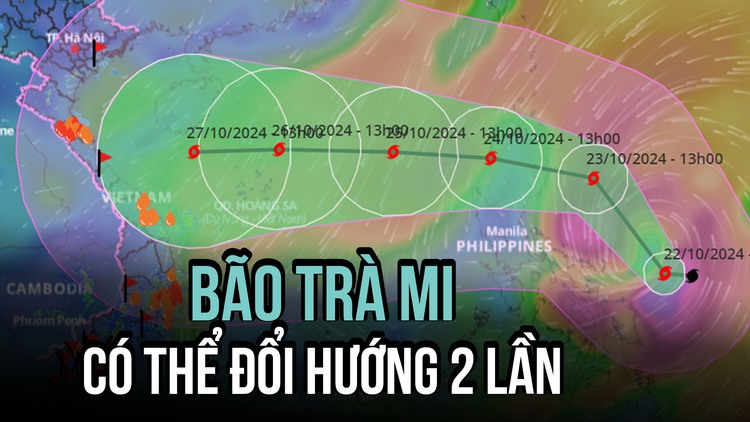 Bão Trà Mi (bão số 6) di chuyển nhanh, tiến thẳng Đà Nẵng