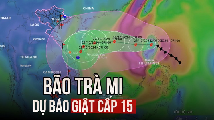 Bão Trà Mi (bão số 6) dự báo giật cấp 15, đường đi vô cùng phức tạp