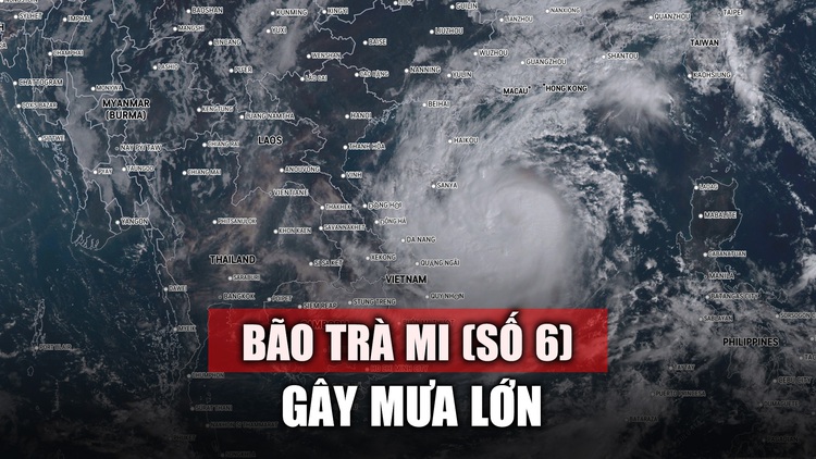 Bão Trà Mi (bão số 6) gây mưa lớn ở miền Trung