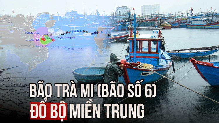 Tâm bão Trà Mi (bão số 6) đã đổ bộ vào Đà Nẵng - Huế