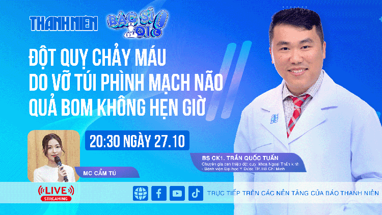 Bác sĩ ơi: Đột quỵ chảy máu do vỡ túi phình mạch máu não - Quả bom không hẹn giờ