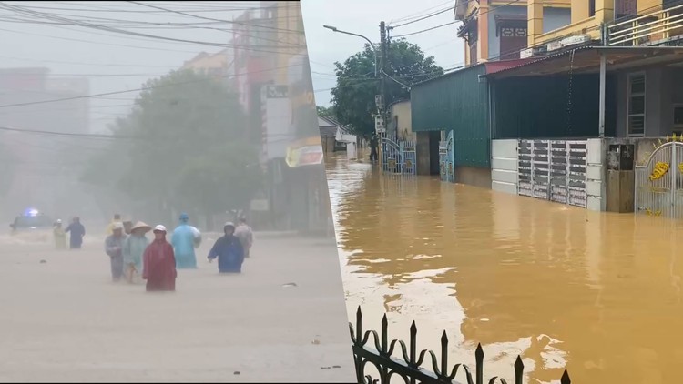 Bão số 6 (Trà Mi): Quảng Bình mưa cực lớn, hơn 10.000 nhà dân ở Lệ Thủy bị ngập