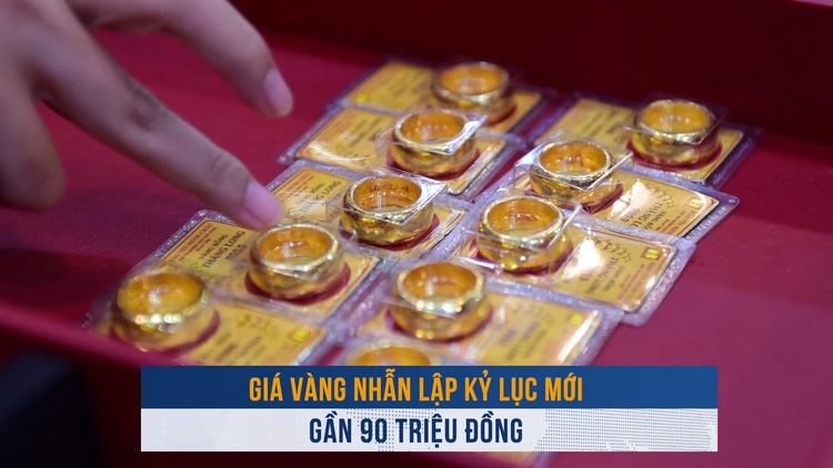 Biến động vàng ngày 31.10: Giá vàng nhẫn lập kỷ lục mới gần 90 triệu đồng