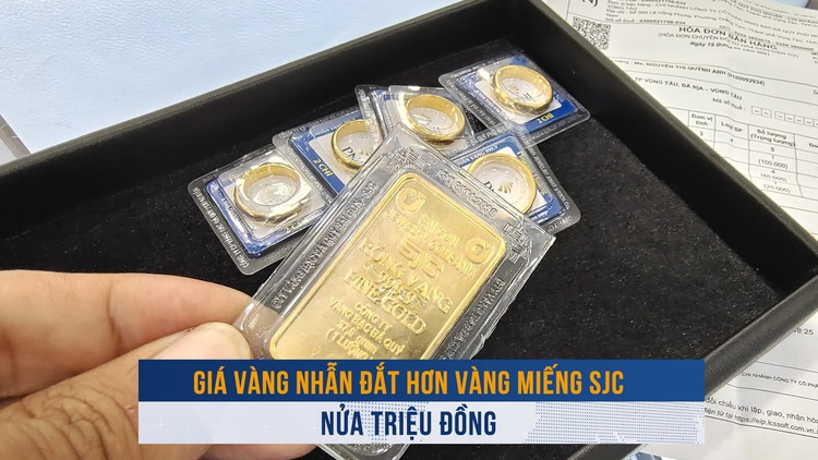 Biến động vàng ngày 4.10: Giá vàng nhẫn đắt hơn vàng miếng SJC nửa triệu đồng