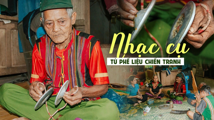 Cụ ông Pa Cô U.90 biến tấu phế liệu chiến tranh thành nhạc cụ