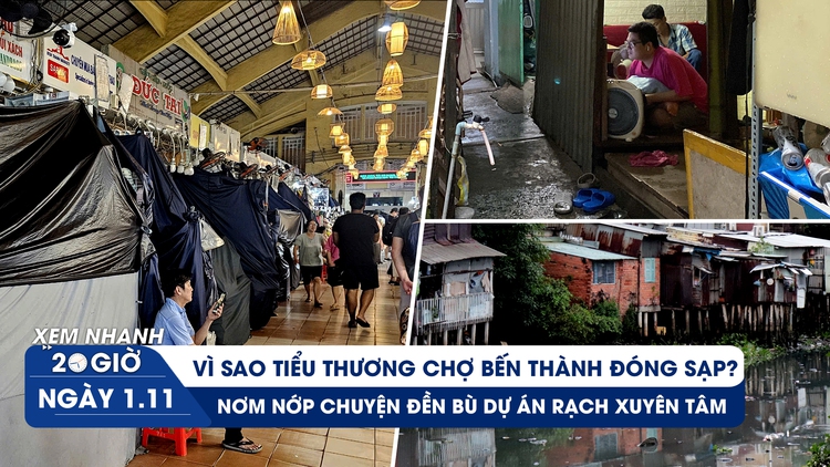 Xem nhanh 20h: Tiểu thương chợ Bến Thành đóng sạp 'né' kiểm tra | Người dân thấp thỏm đền bù giải tỏa