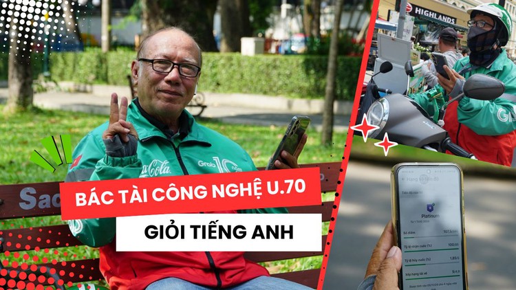 Bác tài chạy Grab nuôi 2 con đi đại học, U.70 vẫn mê học tiếng Anh