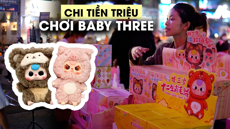 Hết Labubu, túi mù đến Baby Three: Chi tiền triệu thỏa niềm vui 'đập hộp'