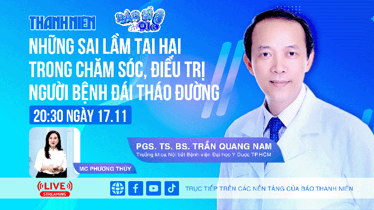 Livestream Bác sĩ ơi: Những sai lầm tai hại trong chăm sóc, điều trị người bệnh đái tháo đường