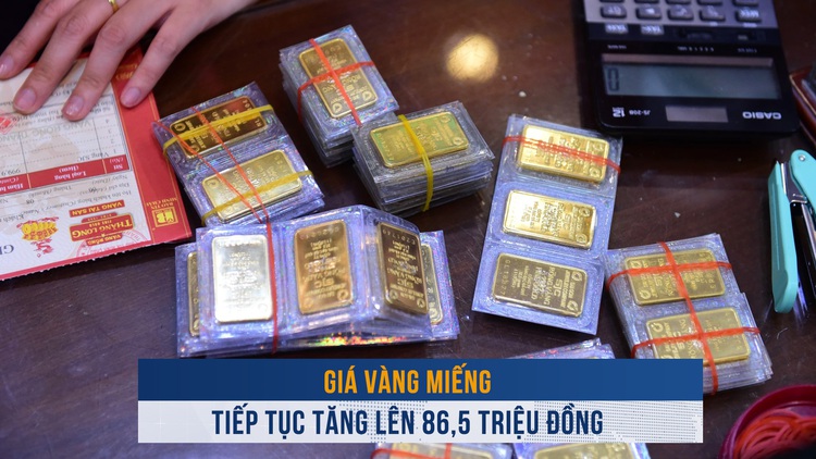 Biến động vàng ngày 22.11: Giá vàng miếng tiếp tục tăng lên 86,5 triệu đồng