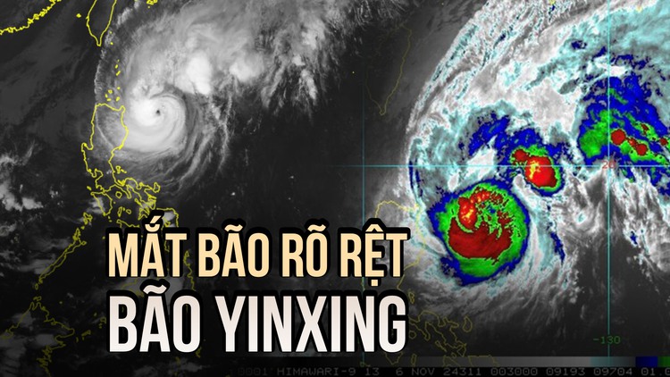 Bão Yinxing mạnh cấp 14, mắt bão đang hình thành trước khi vào Biển Đông