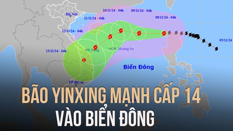 Bão Yinxing mạnh cấp 14 vào Biển Đông, trở thành cơn bão số 7