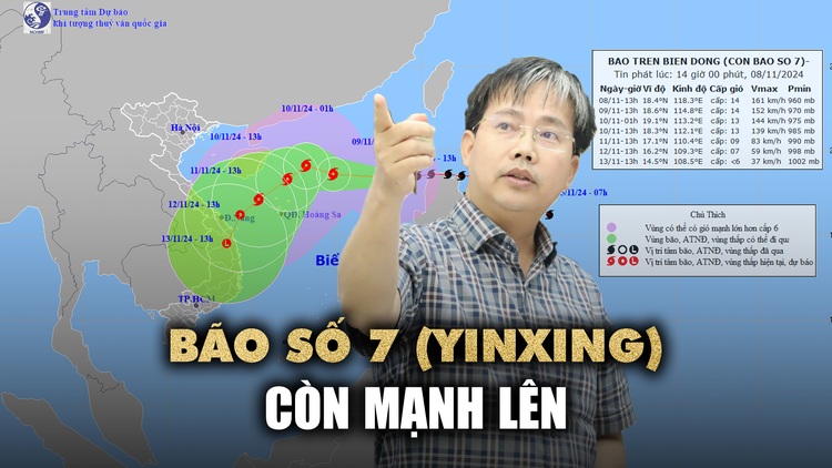 Bão số 7 (Yinxing) còn mạnh lên, nguy cơ 'bão chồng bão' trên Biển Đông