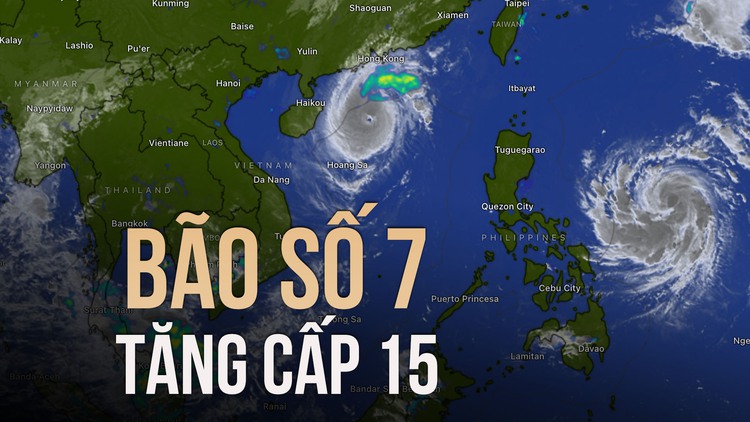 Bão số 7 (Yinxing) vẫn mạnh cấp 15, còn cách Hoàng Sa 365 km