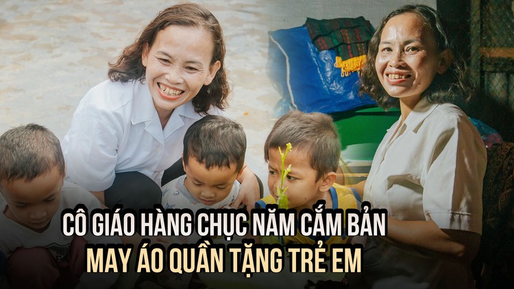 Cô giáo miền xuôi hàng chục năm lên miền núi cắm bản, may áo quần tặng trẻ em Pa Kô – Vân Kiều