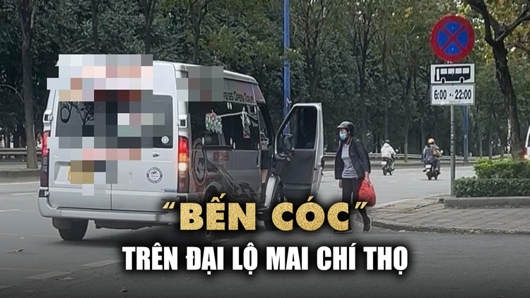 ‘Bến cóc’ xe khách thách thức quy định mọc lên ngay đại lộ Mai Chí Thọ