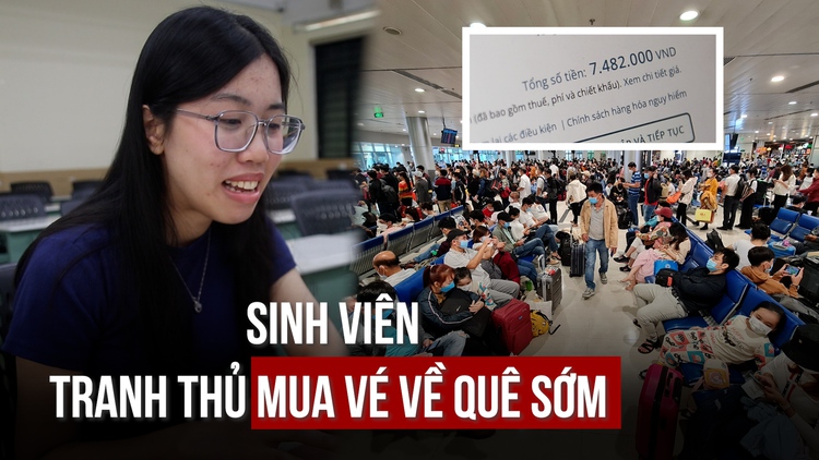 Giá vé tàu xe tăng cao, sinh viên tranh thủ mua vé về quê ăn tết sớm