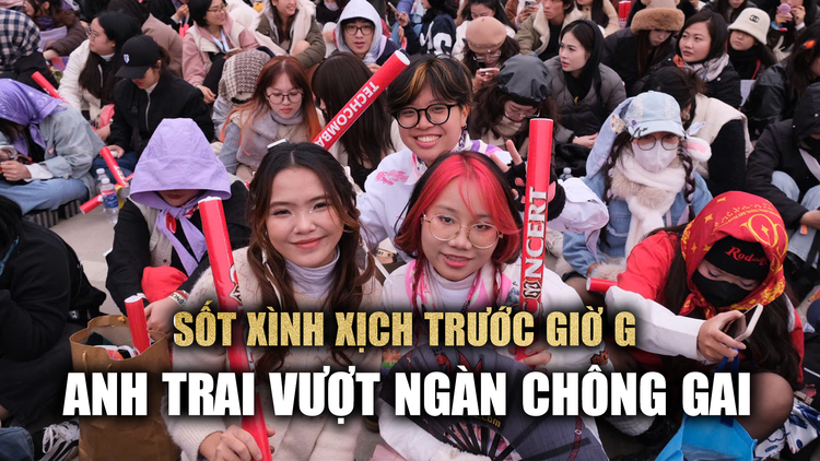 Sốt xình xịch trước giờ G: Fan 'Anh trai vượt ngàn chông gai' nườm nượp đổ về sân khấu