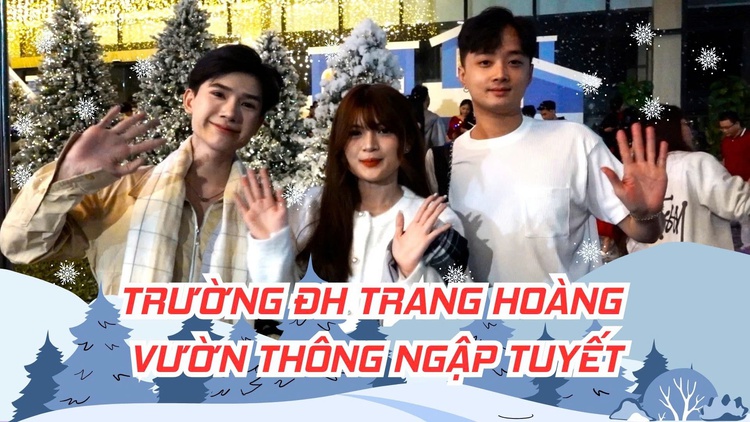 Trường đại học trang hoàng Giáng sinh có vườn thông, tuyết rơi trắng xóa: sinh viên mê mẩn, ngỡ đang ở châu Âu