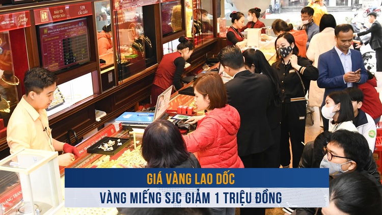 Biến động vàng ngày 19.12: Giá vàng lao dốc, vàng miếng SJC giảm 1 triệu đồng