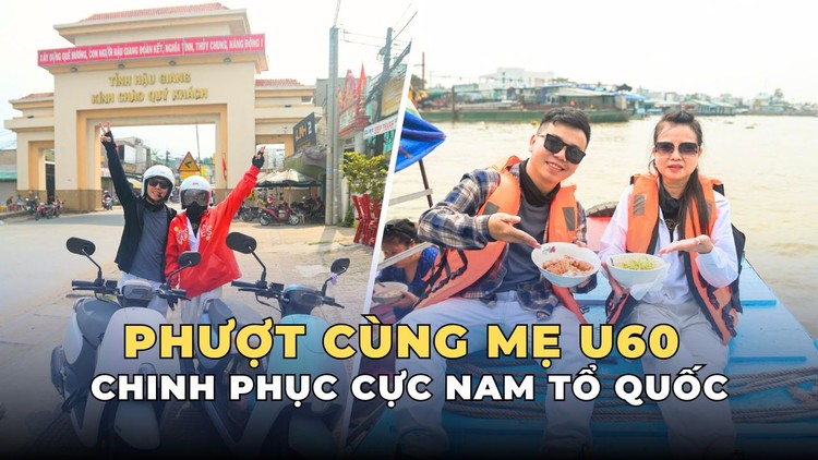 2 mẹ con phượt 8 tỉnh miền Tây bằng xe máy: 'Muốn mẹ tận hưởng sau nhiều năm mưu sinh'