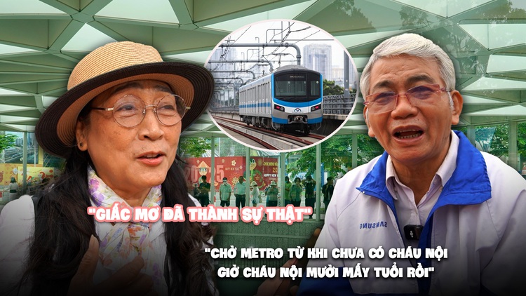 Metro số 1 vận hành: Cụ ông 71 tuổi dậy từ 5 giờ sáng đợi tàu lăn bánh