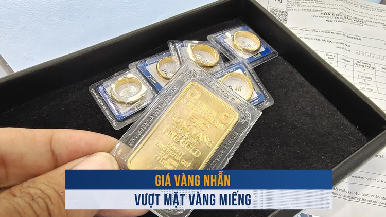 Biến động vàng ngày 27.12: Giá vàng nhẫn vượt mặt vàng miếng