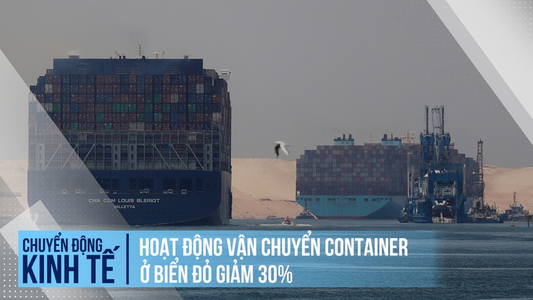 Hoạt động vận chuyển container ở biển Đỏ giảm 30%