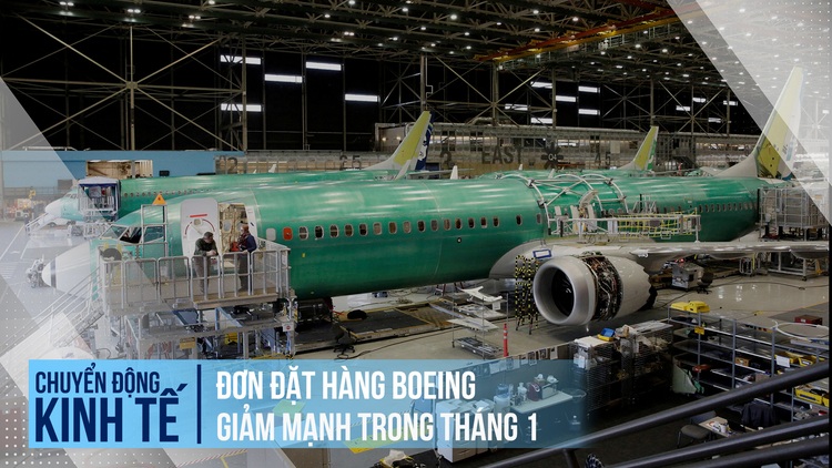 Đơn đặt hàng Boeing giảm mạnh trong tháng 1