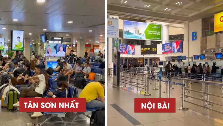 Ngày 30 tết: Sân bay Tân Sơn Nhất chỉ như ngày thường, sân bay Nội Bài lác đác khách đi 