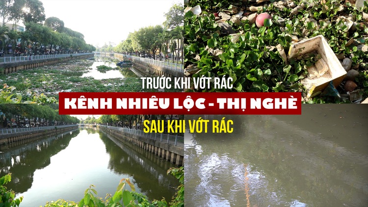 Mặt kênh Nhiêu Lộc - Thị Nghè thông thoáng trở lại sau nhiều ngày nỗ lực vớt rác
