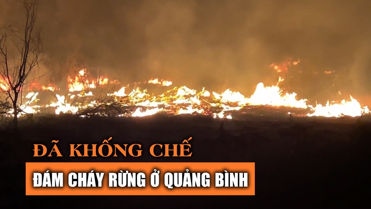 8 giờ đồng hồ nỗ lực dập tắt đám cháy rừng ven biển Quảng Bình