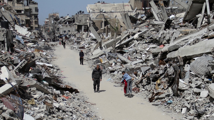 Hoang tàn đường phố Gaza sau 6 tháng xung đột