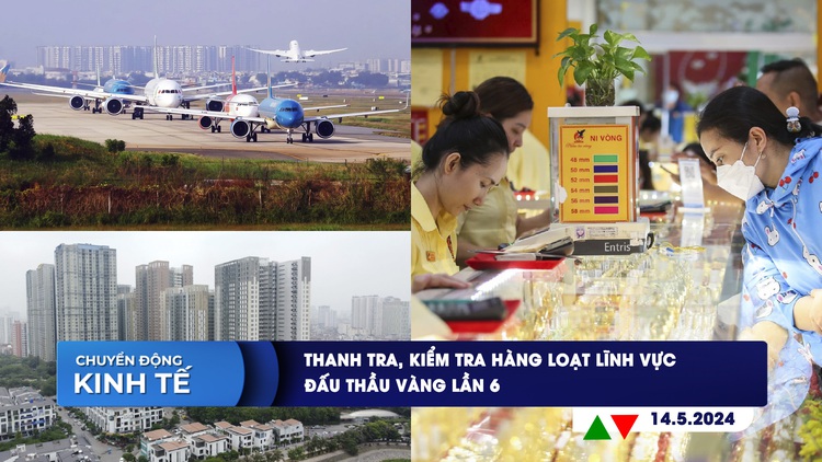 CHUYỂN ĐỘNG KINH TẾ ngày 14.5: Thanh tra, kiểm tra hàng loạt lĩnh vực | Đấu thầu vàng lần 6