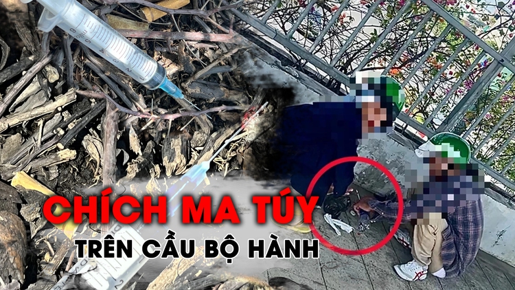 Cầu bộ hành thành nơi phê ma túy, kim tiêm 'giăng bẫy' khắp nơi