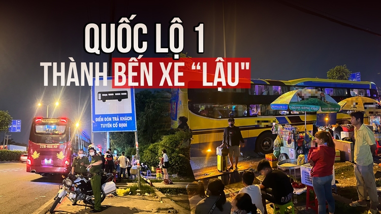 Quốc lộ 1 qua Thủ Đức bị biến thành bến xe 'lậu', lộng hành bất chấp