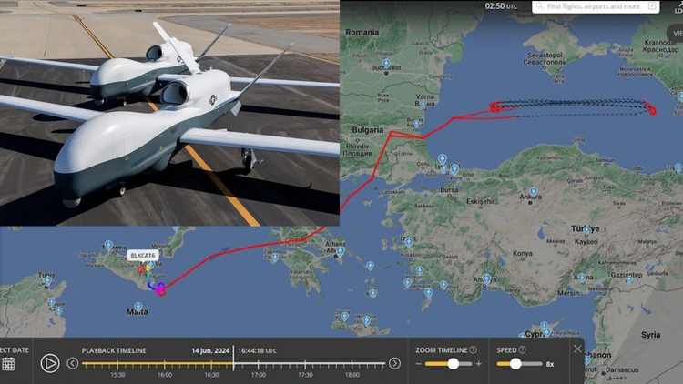 UAV MQ-4C của Mỹ phát tín hiệu khẩn cấp gần Crimea