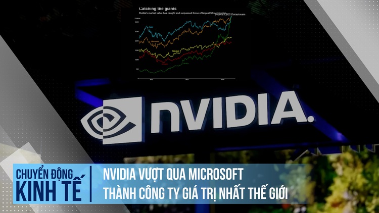 Nvidia vượt Microsoft thành công ty giá trị nhất thế giới