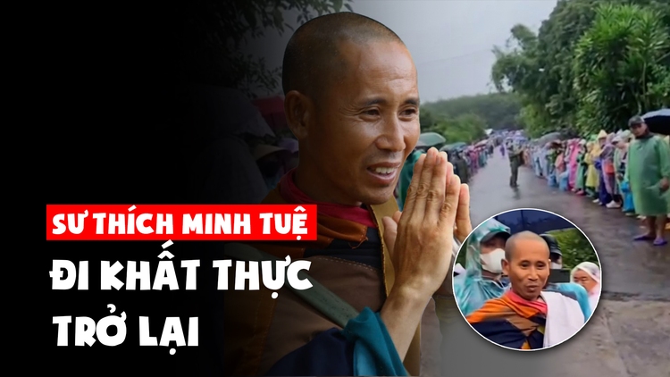 ‘Sư Thích Minh Tuệ’ khất thực trở lại, an ninh đã ổn định