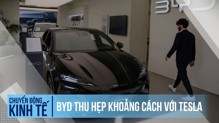 BYD thu hẹp khoảng cách với Tesla trên thị trường xe điện Trung Quốc