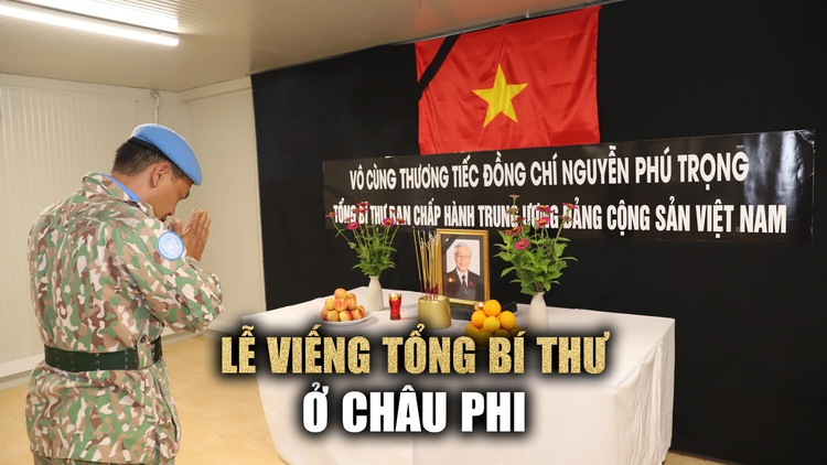 Lễ viếng Tổng Bí thư Nguyễn Phú Trọng ở châu Phi