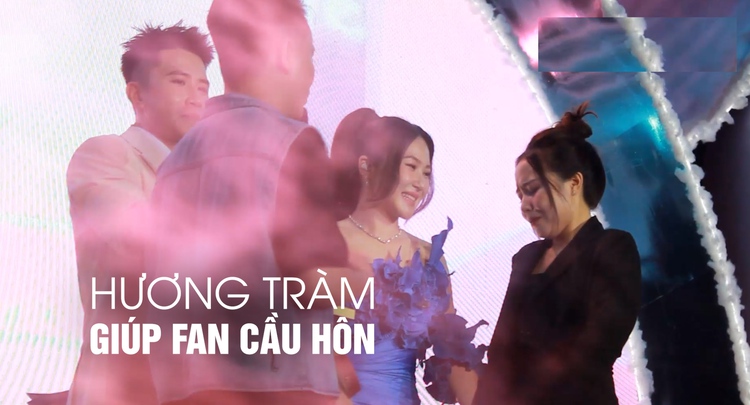 Hương Tràm giúp fan cầu hôn trong liveshow