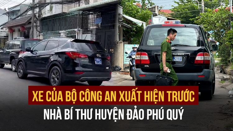 Xe của Bộ Công an xuất hiện trước nhà Bí thư huyện đảo Phú Quý
