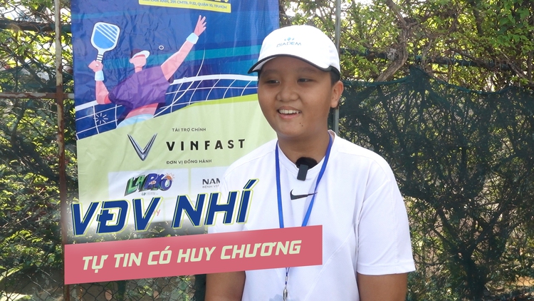 VĐV nhí tự tin có huy chương ở giải Pickleball Thanh Niên Cúp VINFAST